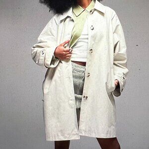Topshop mid-length trench coat, ecru, S XS WORN ONCE